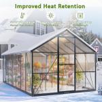 Wanan 8x14FT Outdoor Polycarbonate Greenhouse