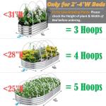 LANEVAN Flexible Greenhouse Hoops for Raised Beds