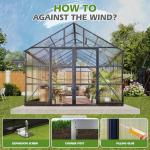 AMERLIFE 10x18 Polycarbonate Greenhouse with Vents