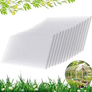 Twin Layer 4mm Polycarbonate Greenhouse Panels, 14 Pack