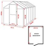 BlueWish 6x12FT Heavy Duty Polycarbonate Greenhouse