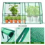 Ohuhu Portable Mini Polycarbonate Greenhouse with Zipper Doors