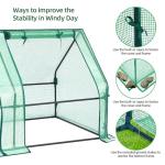 Ohuhu Portable Mini Polycarbonate Greenhouse with Zipper Doors