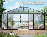 HOWE 16x12 FT Outdoor Polycarbonate Greenhouse