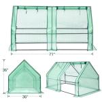 Ohuhu Portable Mini Polycarbonate Greenhouse with Zipper Doors
