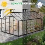 10x16 FT Walk-in Polycarbonate Greenhouse with Vent