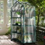 Portable 4 Tier Mini Greenhouse with Locking Wheels