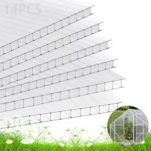 14 Clear Twin-Wall Polycarbonate Greenhouse Panels