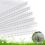 14 Clear Twin-Wall Polycarbonate Greenhouse Panels