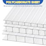 6 Clear Polycarbonate Greenhouse Panels 4' x 2