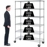Dkeli 6-Tier Heavy Duty Steel Shelving Unit