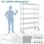 Dkeli 6-Tier Heavy Duty Steel Shelving Unit