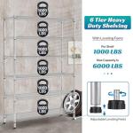 Dkeli 6-Tier Heavy Duty Steel Shelving Unit