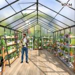 10x16 FT Walk-in Polycarbonate Greenhouse with Vent