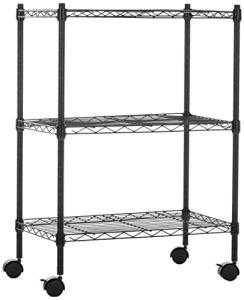 Adjustable 3-Shelf Storage Unit on Wheels