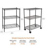 Adjustable 3-Shelf Storage Unit on Wheels