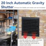 20 Inch Automatic Gravity Shutter Vent 2-Pack
