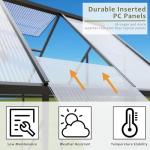 HOOYEAH 6x4 FT Outdoor Polycarbonate Greenhouse