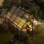 8x6 FT Polycarbonate Greenhouse with Roof Vent