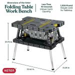 Keter Folding Tool Storage Workbench with Clamps