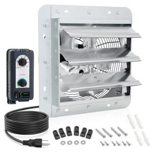 Aibabcue 10-Inch Exhaust Fan with Thermostat Control