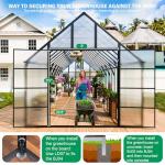 CDCASA 10x36 FT Outdoor Polycarbonate Greenhouse