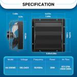 12-Inch Wall Mount Exhaust Fan for Greenhouses