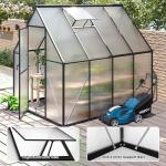 8x6 FT Polycarbonate Greenhouse with Roof Vent
