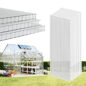 6-Pack Polycarbonate Greenhouse Panels, UV Protected