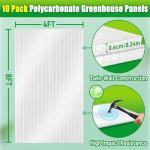 10 Pack Polycarbonate Greenhouse Replacement Panels