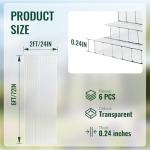 6-Pack Polycarbonate Greenhouse Panels, UV Protected