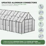 CDCASA 10x36 FT Outdoor Polycarbonate Greenhouse