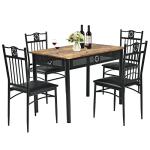 Modern 5-Piece Outdoor Dining Set for 4