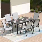 PIZZELLO 7-Piece All-Weather Patio Dining Set