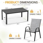 PIZZELLO 7-Piece All-Weather Patio Dining Set