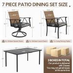 Andehomy 7-Piece Outdoor Dining Set with Swivel Chairs