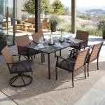 Andehomy 7-Piece Outdoor Dining Set with Swivel Chairs