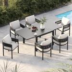 7-Piece Expandable Outdoor Dining Set for 6