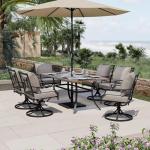 7-Piece Outdoor Dining Set with Swivel Chairs