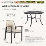 7-Piece Round Outdoor Dining Set with Cushions