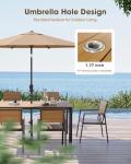 ComfCove 7-Piece Outdoor Dining Set with Umbrella