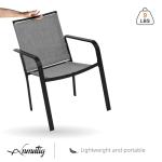 7 Piece Outdoor Dining Set with Stackable Chairs