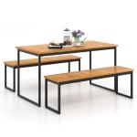 Tangkula 3-Piece Outdoor Dining Set for 6