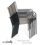 7 Piece Outdoor Dining Set with Stackable Chairs