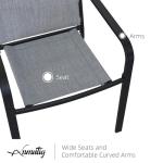 7 Piece Outdoor Dining Set with Stackable Chairs