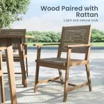 9-Piece Acacia Wood Outdoor Dining Set for 8