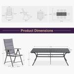 Purple Leaf 9-Piece Patio Dining Set with Chairs