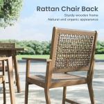 9-Piece Acacia Wood Outdoor Dining Set for 8