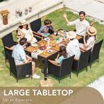 9-Piece Wicker Outdoor Dining Set with Acacia Table