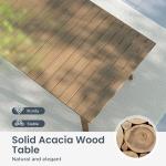 9-Piece Acacia Wood Outdoor Dining Set for 8